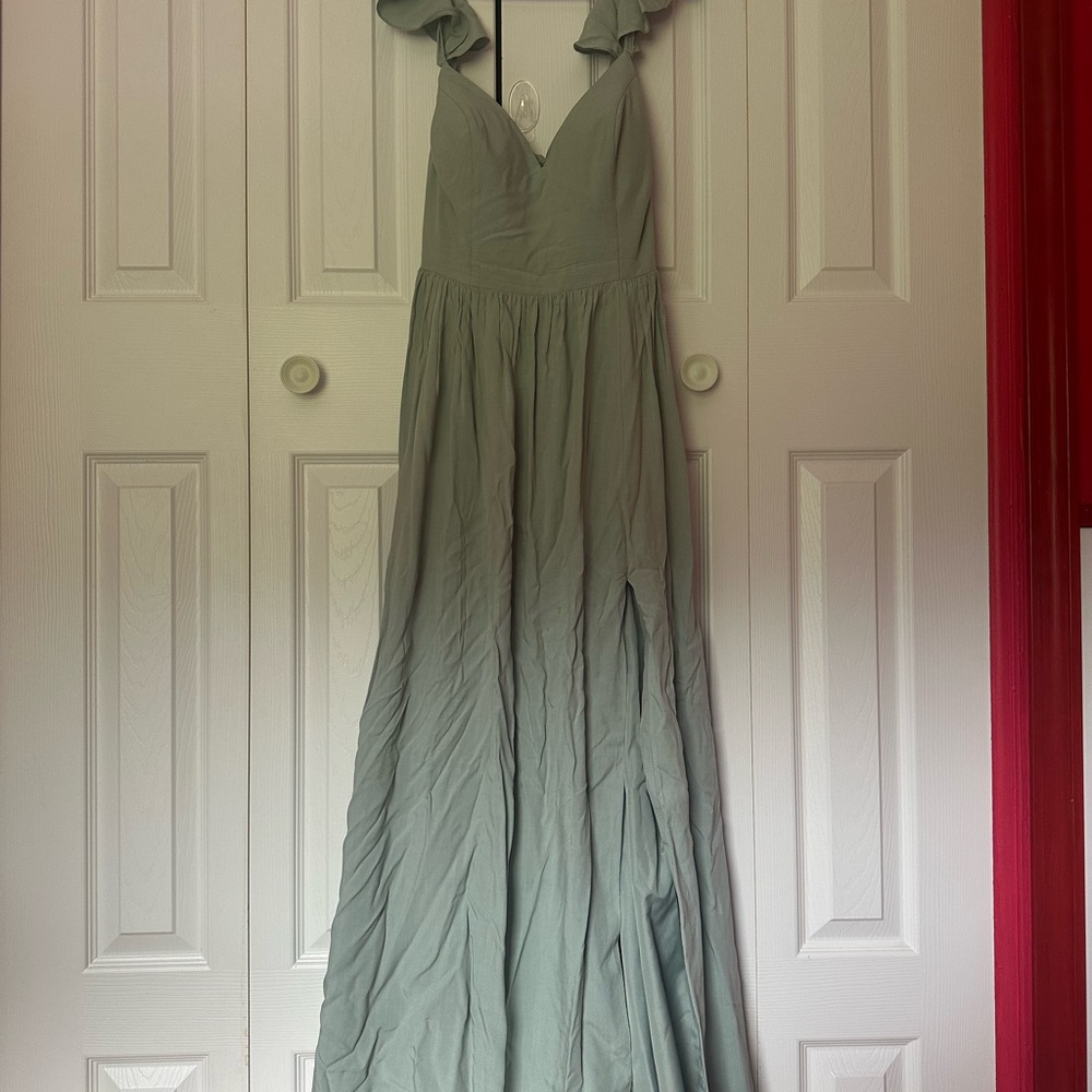 Azazie Agave Ruched Sundress for Wedding